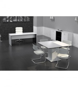 Mobiliario de diseño mesas blanca y negra